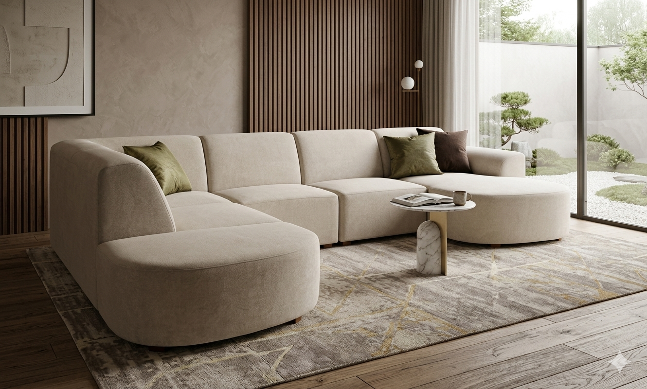 Sofá Modular NUAGE: Elegancia Orgánica y Confort Infinito